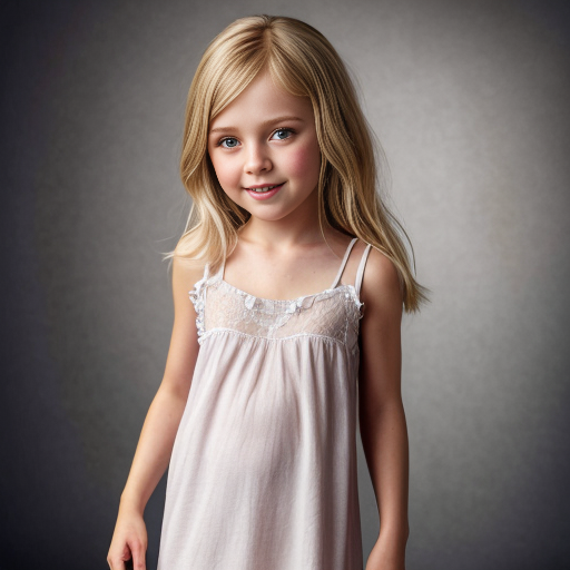 german little girl, blonde hair, nightdress