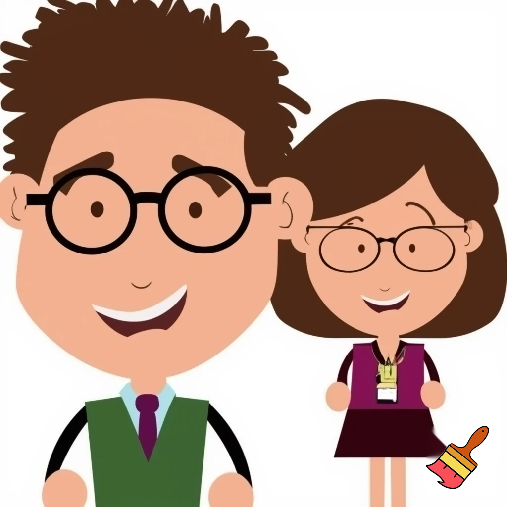 A teacher in white background 
