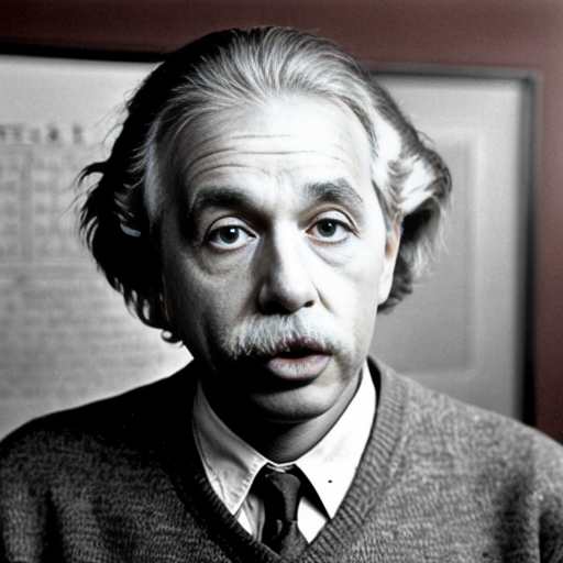 einstein holding the numbers 6 7 on his hands while sticking his tongue out