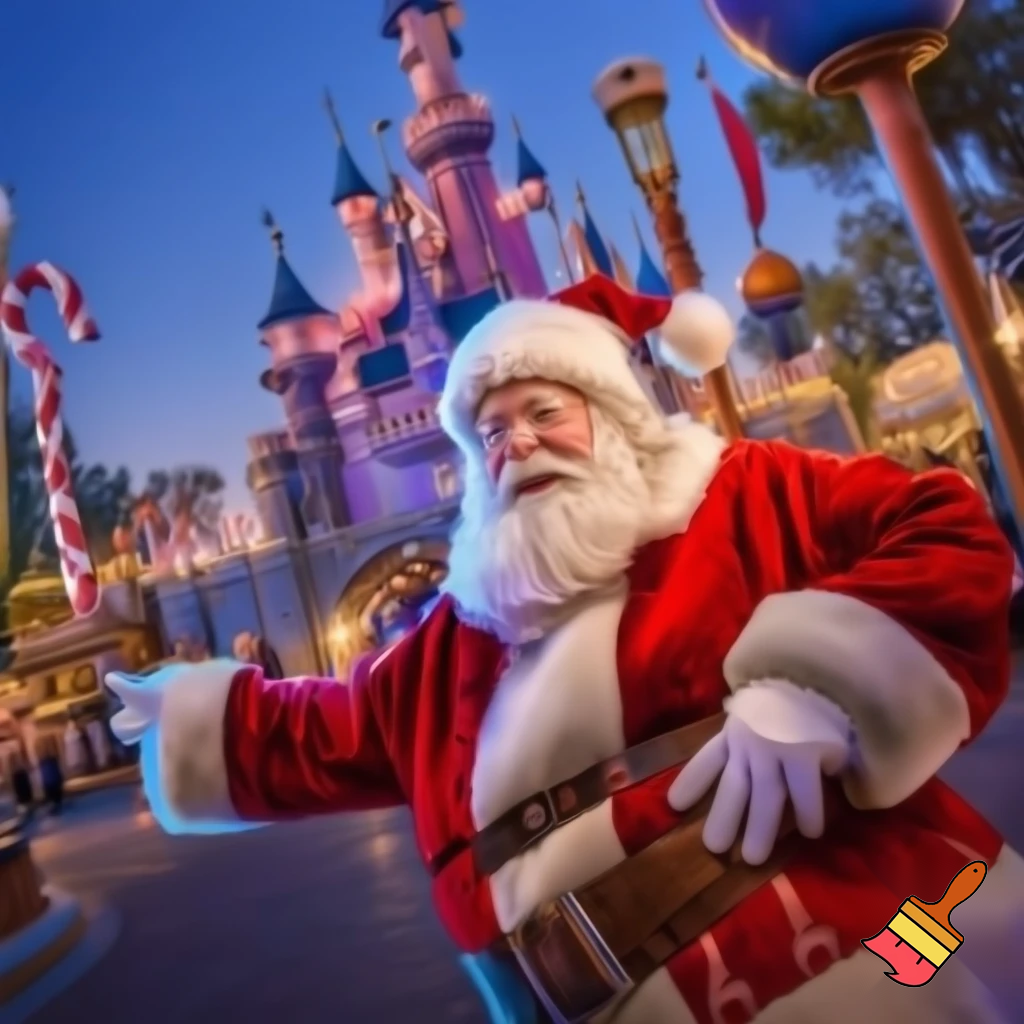Paris Disneyland Santa Claus, Paris Disney Pee-wee Santa Claus Pennwell