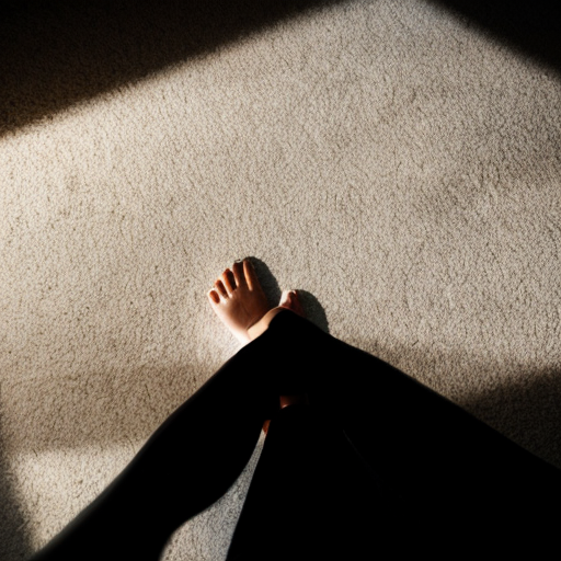 Silhouette of person on floor