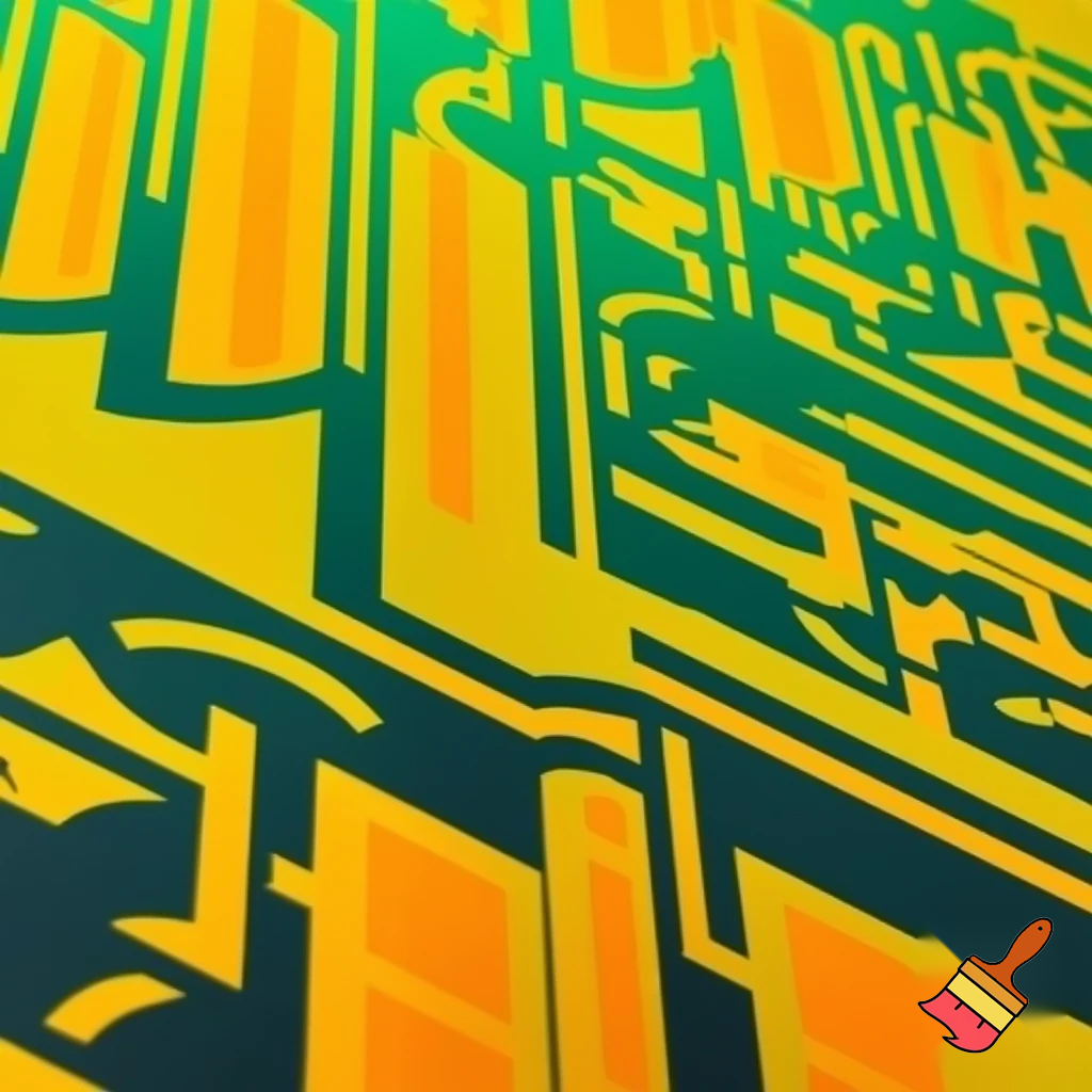 1930s poster on wordle 1 pt pers. repatition and pattern  rythm moodmovement  yellow yellow-green and green