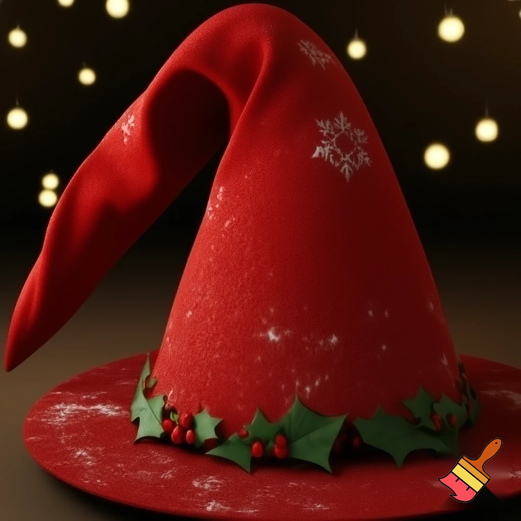 Christmas wizard hat red