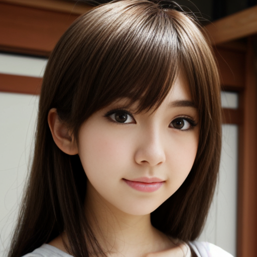 crea una ragazza stile anime giaponesi con capelli lisci marroni occhi marroni naso a patata e un grosso neo vicino al naso 
