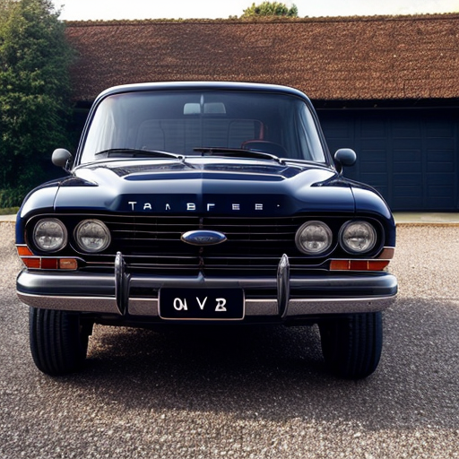 dark navy ford taunus with dark brown vinyl roof