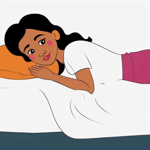A BROWN girl waking up realistic but cartoon