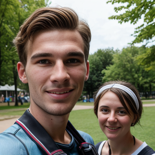 goretzka and Vanessa at the park