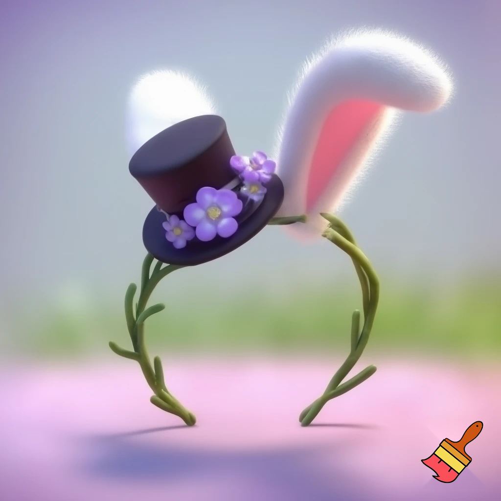 Easter top hat headband, Easter bunny headband, top hat, purple and white