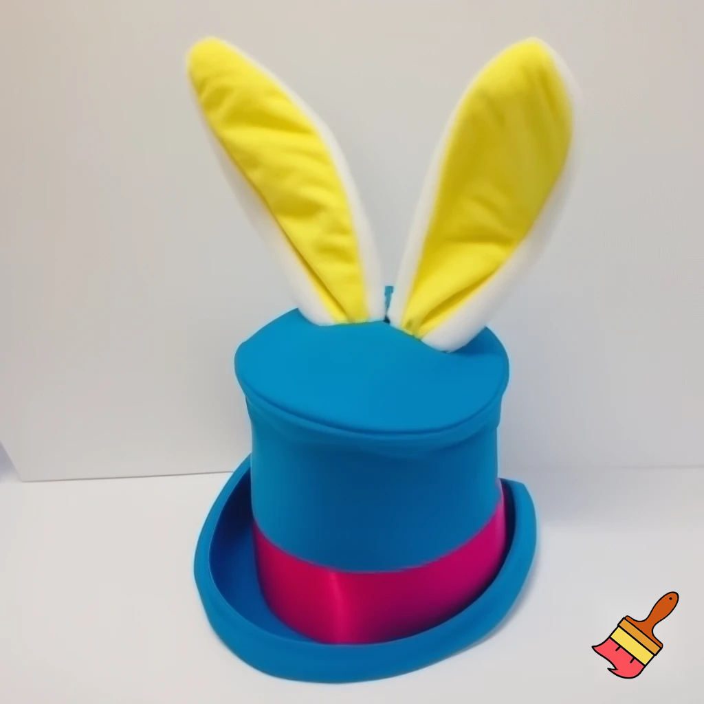 Easter bunny castle mascot top hat costume Easter bunny ears bunny head hat top hat