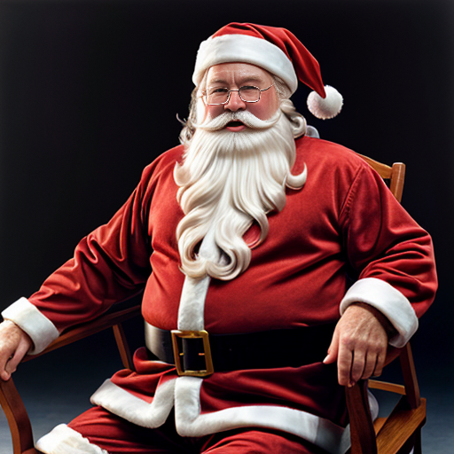 Santa Claus, a chair