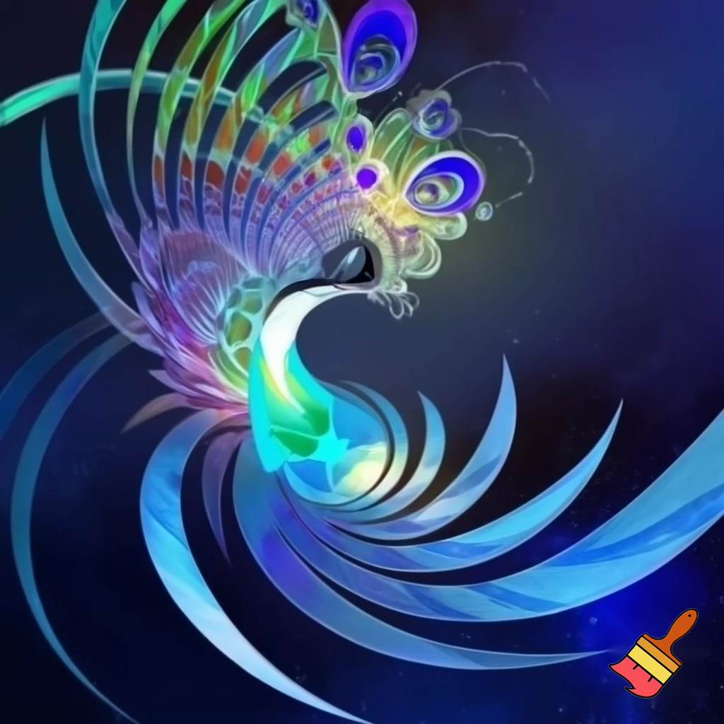 abstract peacock