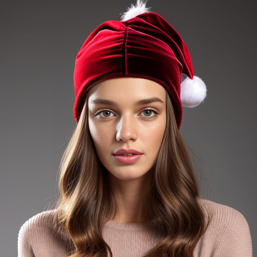 Velvet hat Christmas velvet hat