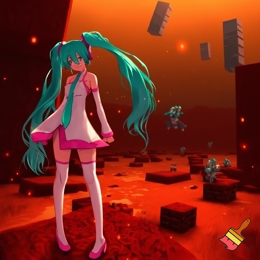 Miku in the Nether