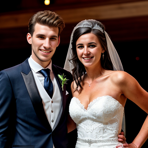 Goretzka and Vanessa at the wedding 