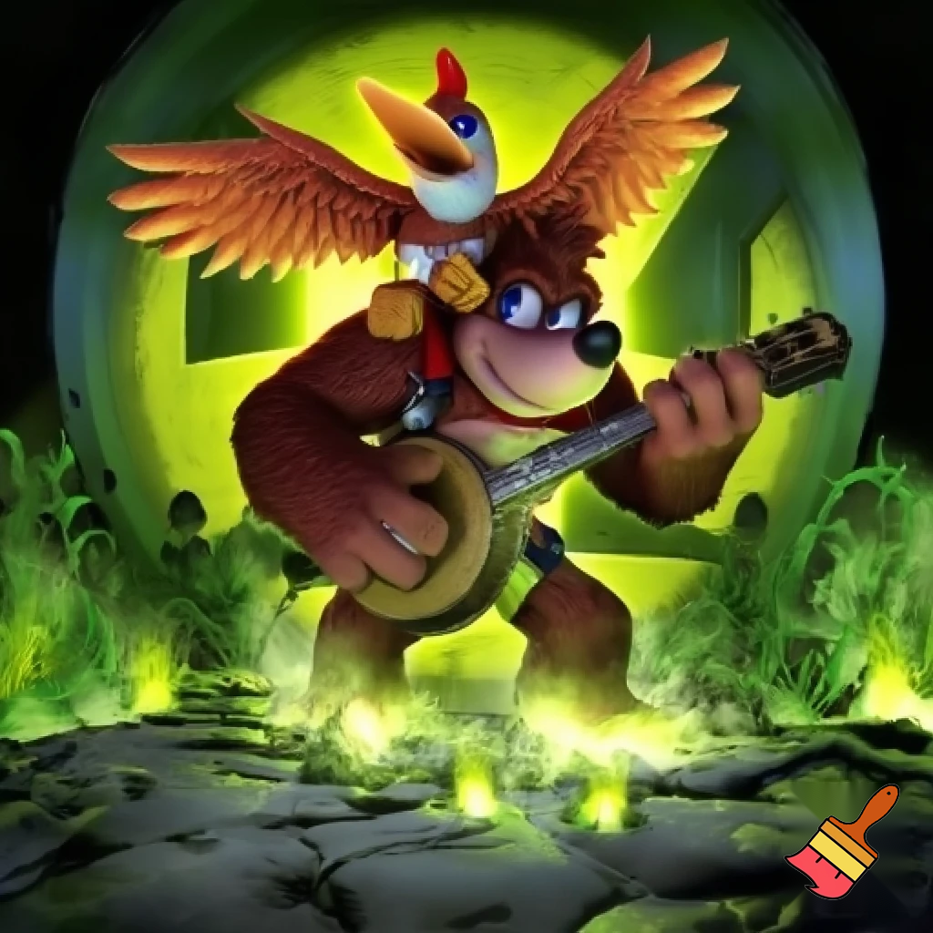 Banjo and kazzoie in radioactive