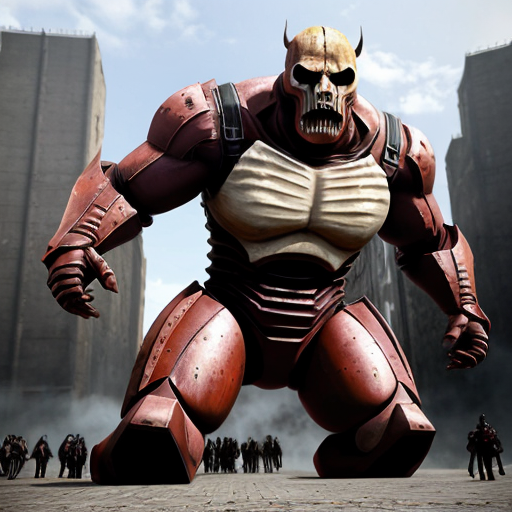 merge a colosal titan and an armoured titan from attack on titan
