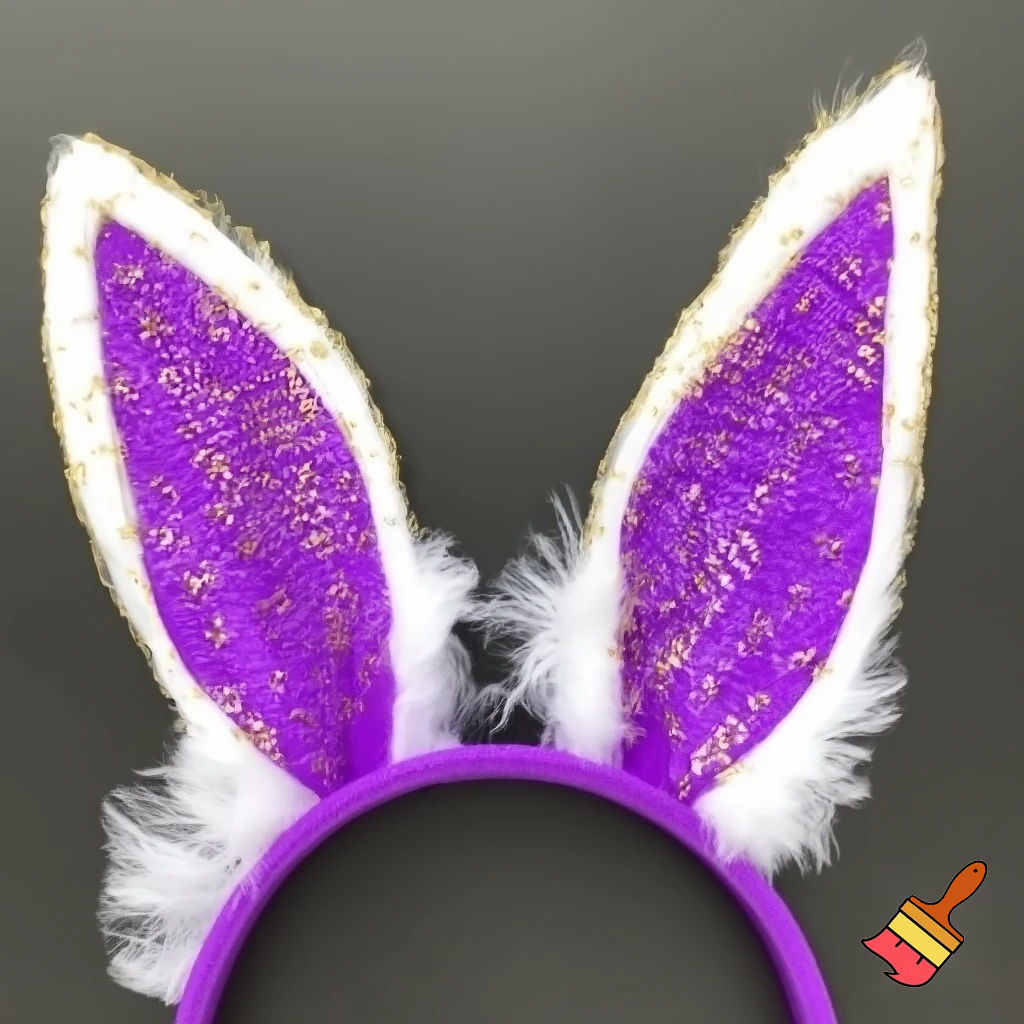 Purple and white top hat Easter bunny headband top hat purple and gold