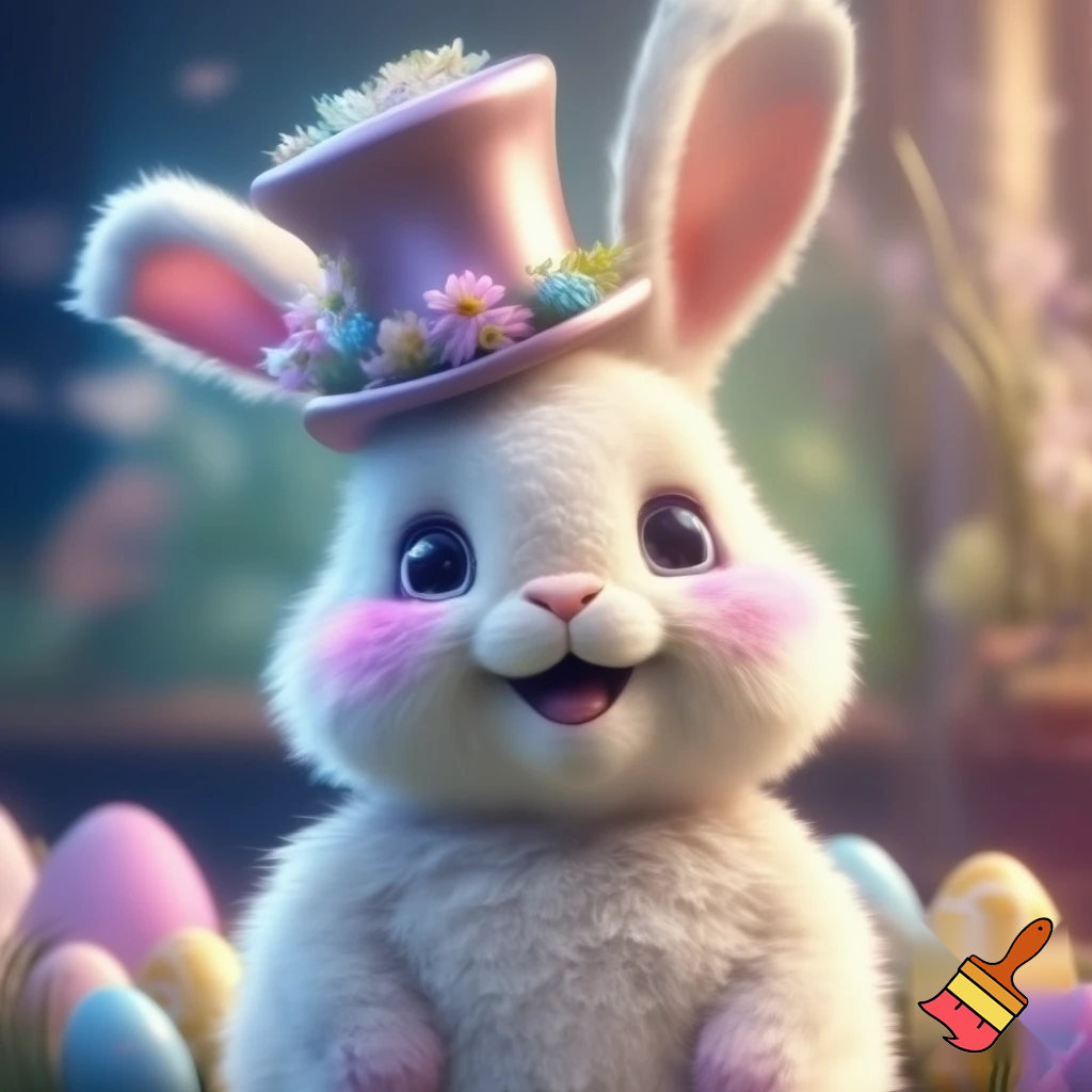 Easter bunny mascot costume top hat special top hat