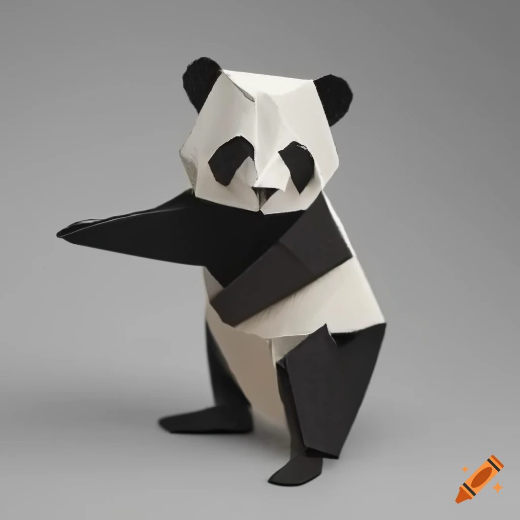 Panda roux en origami