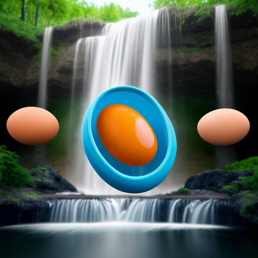 atom with DNA with cell with egg with waterfall