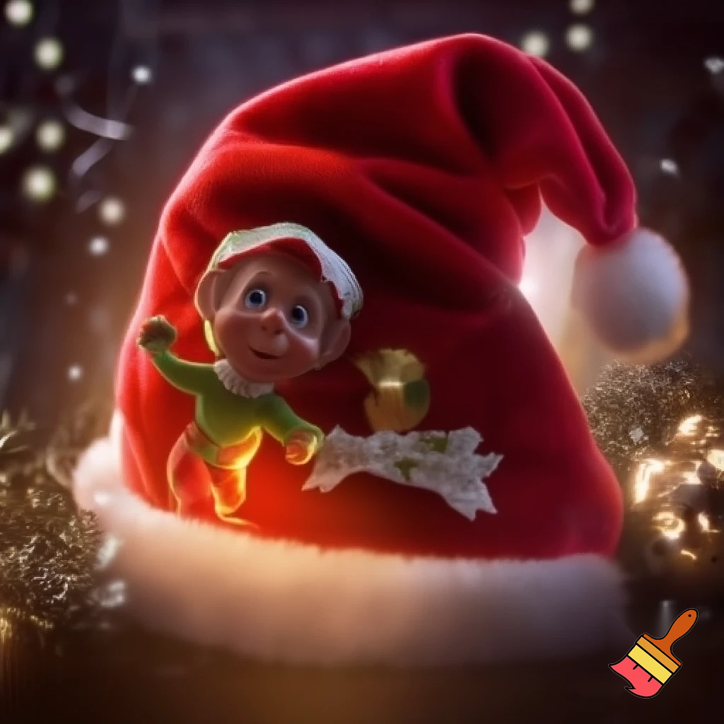 Christmas velvet Santa Claus hat elf on the shelf elf hat