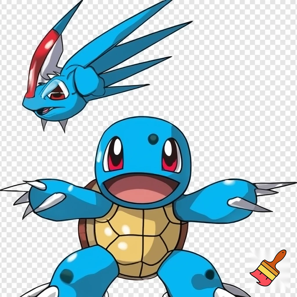 blue agumon veemon digimon squirtle blue wartortle turtle pokemon fusion