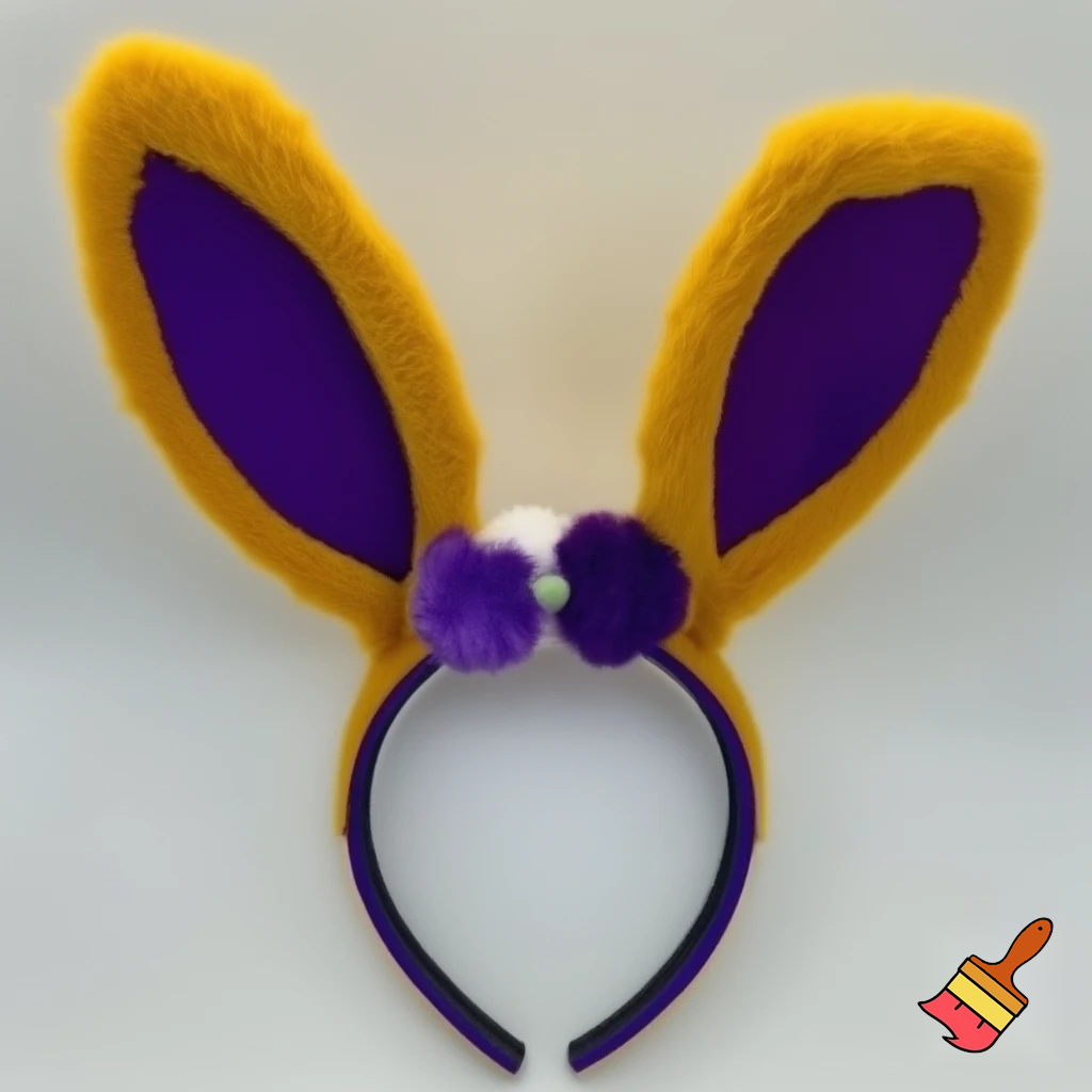 Is the top hat headband Easter headband, top hat, golden golden purple, white and purple? Easter top hat with Easter bunny ears, rabbit ears.