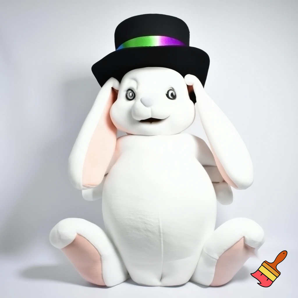 East Bunning mascot costume special top hat easter bunny mascot costume