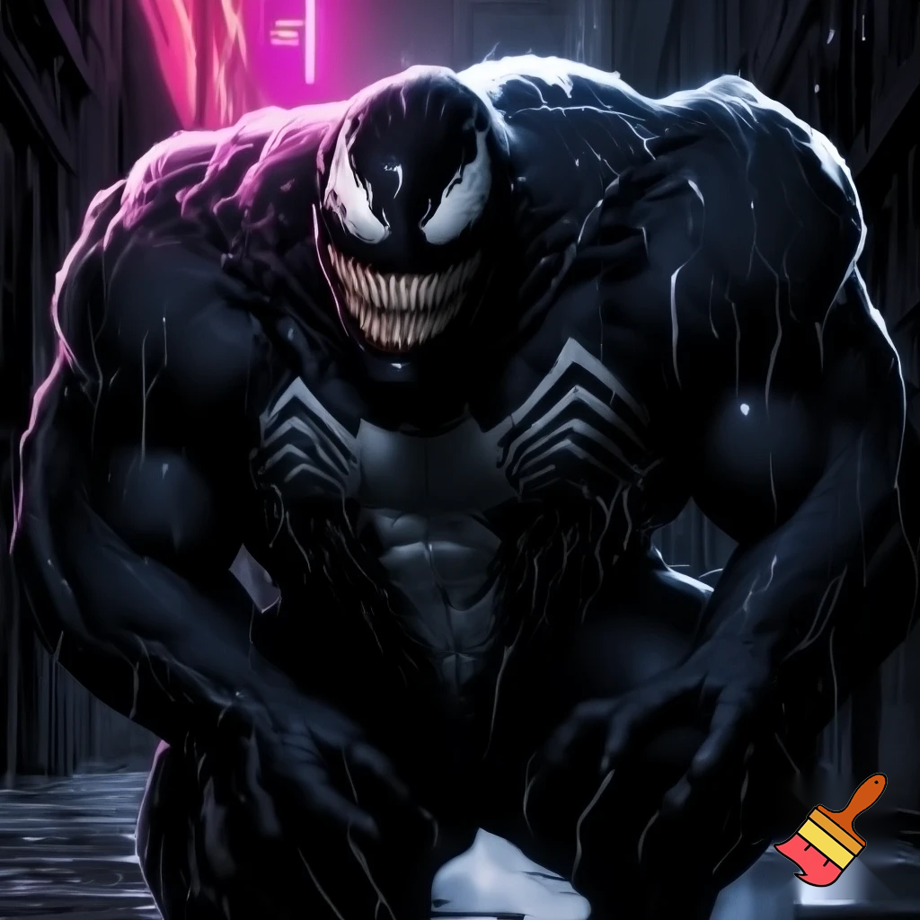 Venom with an endomorph type of body