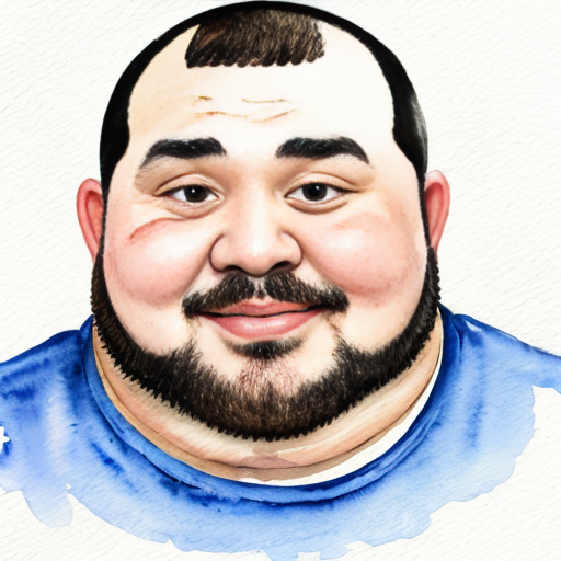 fat guy giant chin wobbling