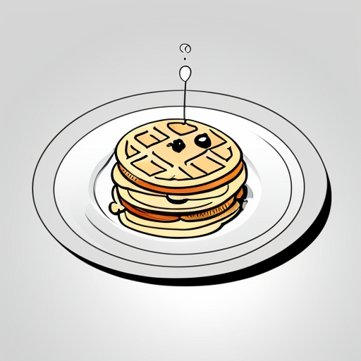 Cartoon waffles and cookies