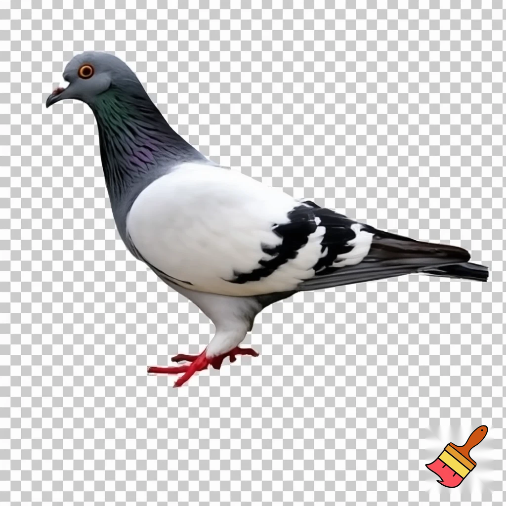 White and black pigeon