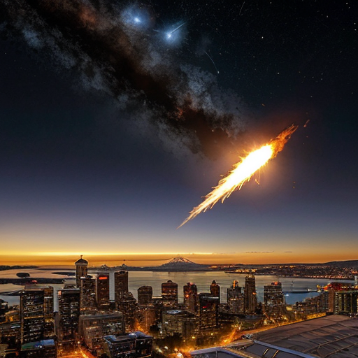 A meteor smashing into seattle