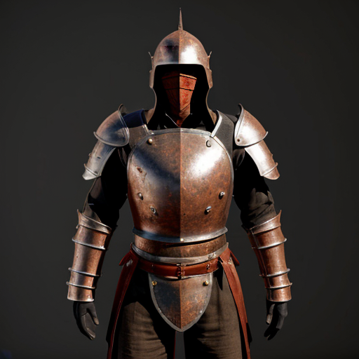 dark evil medieval  armor rusty