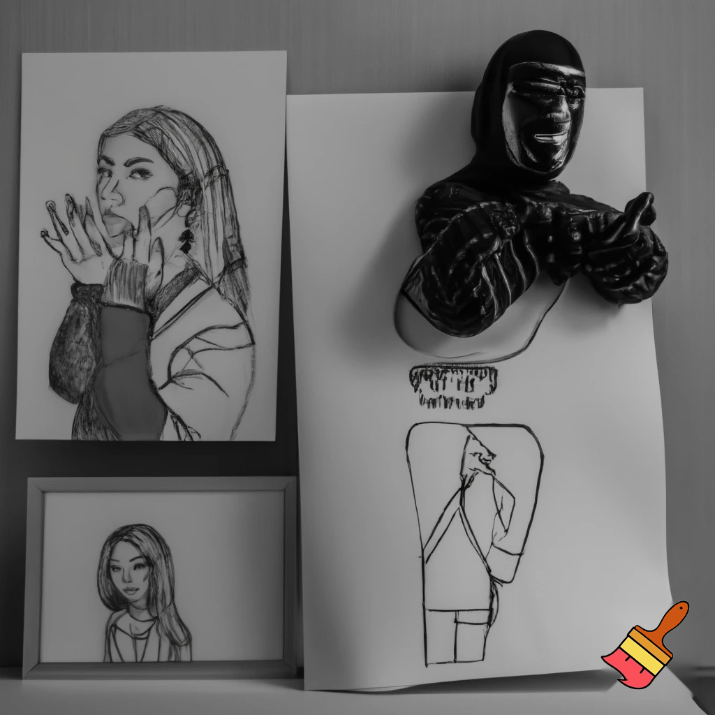 Draw a girl get fuck with big black dick