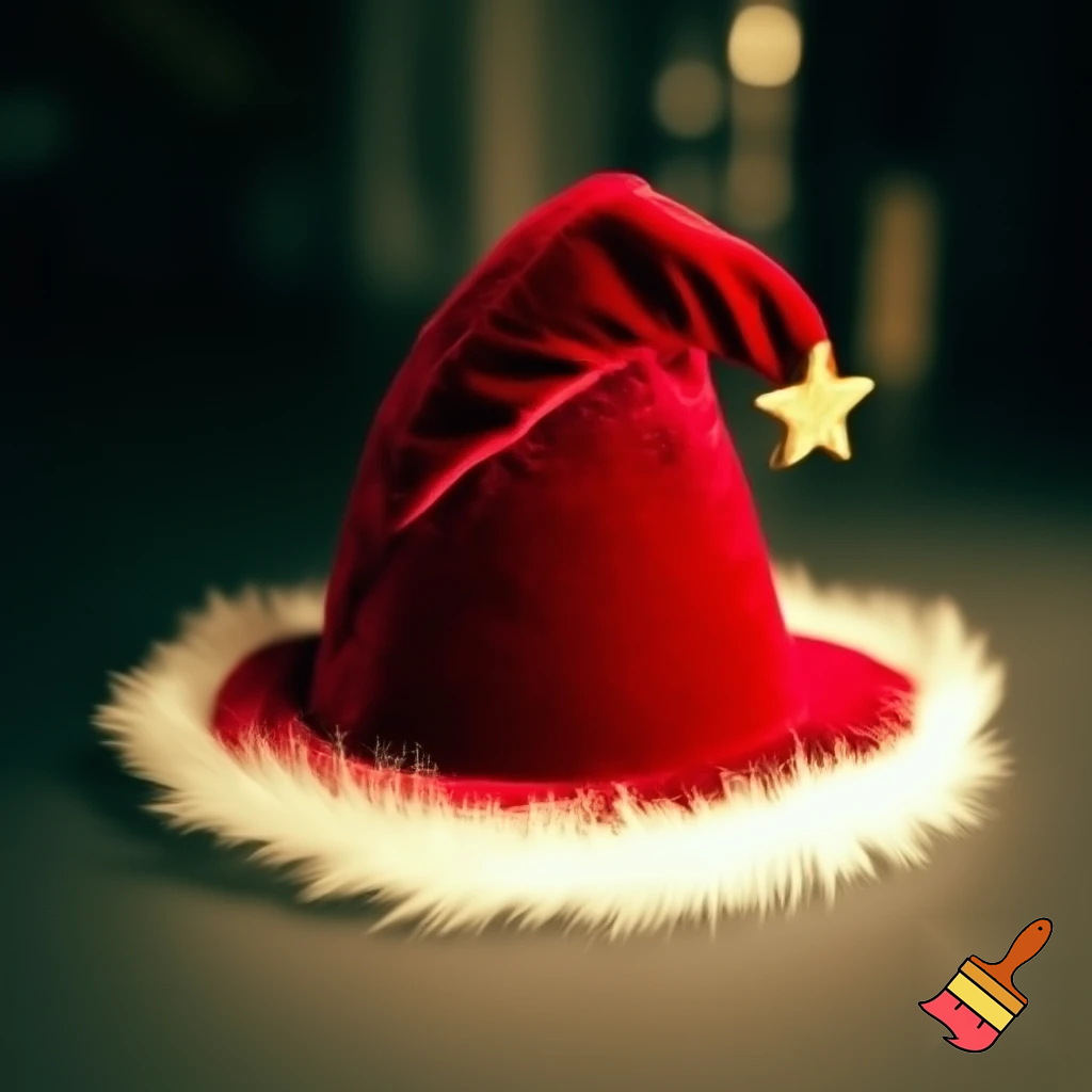 Christmas wizard hat red