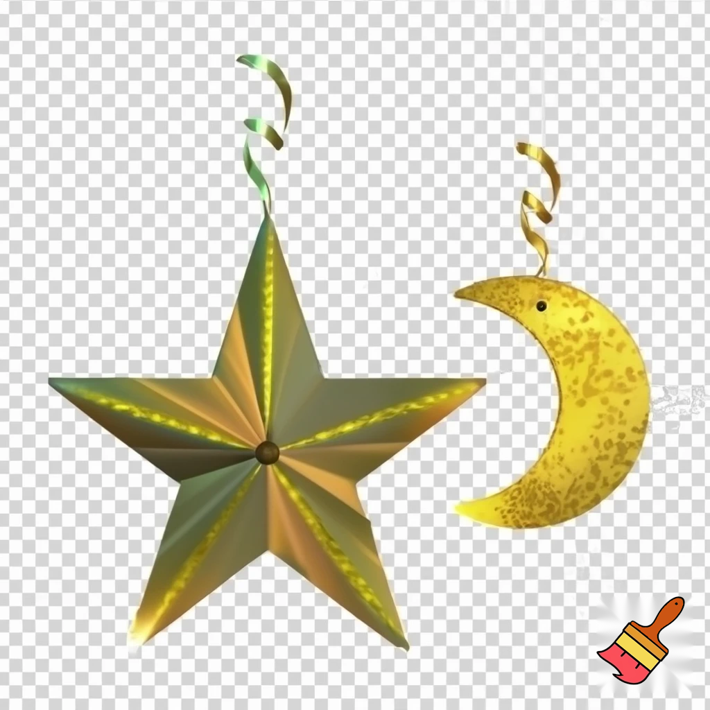 Star and moon christmas