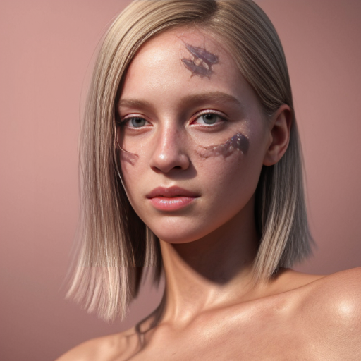 Chica con pesones rosados
