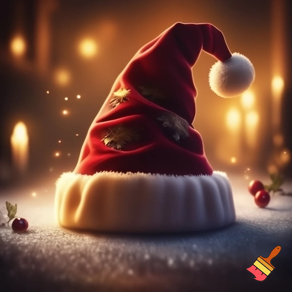 Christmas wizard hat red Santa Claus hat