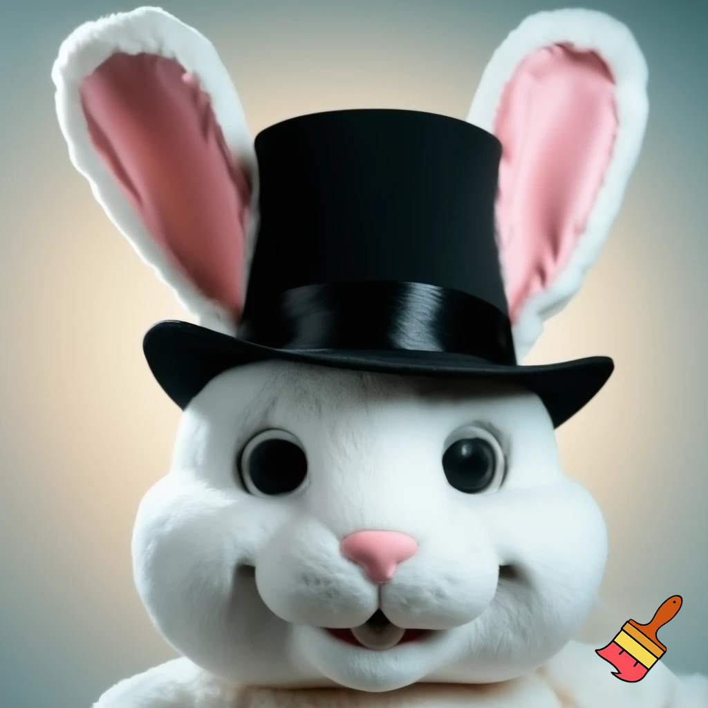 Easter bunny mascot costume top hat