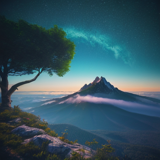 lucid dreaming. meditative by a mountain