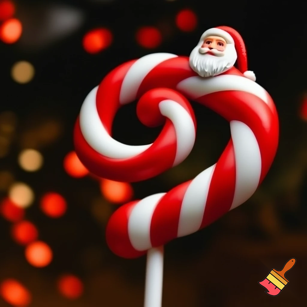 Santa Claus walking stick came lollipop