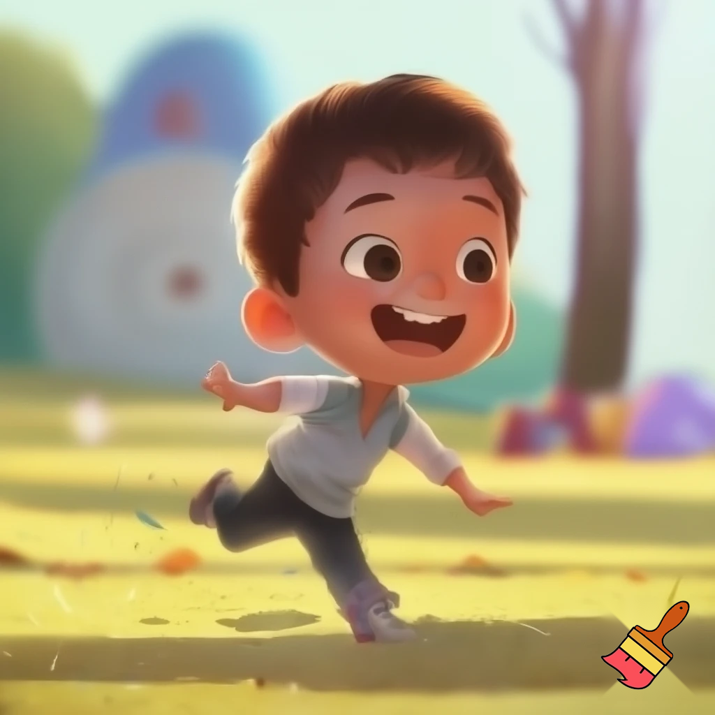 عکس بساز از  پسر درحال بازی