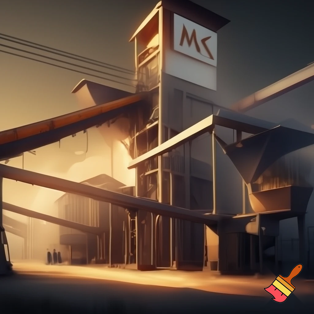 create an image of rice mill with my brand name MKY