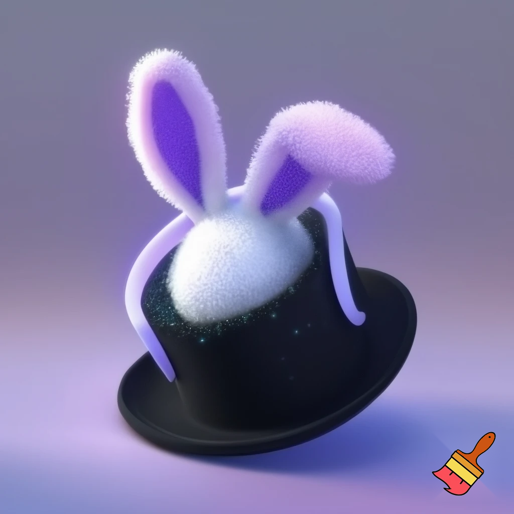 Black top hat with bunny ears velvet white and purple purple and white headband fabric and velvet glitter, purple and pink special present true special and delicate velvet white purple Easter bunny is bunny top hat velvet?