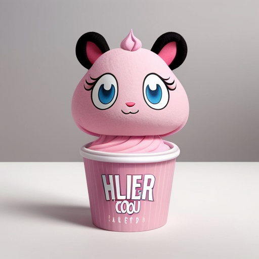 make a cotten candy mascot that is a cartoon