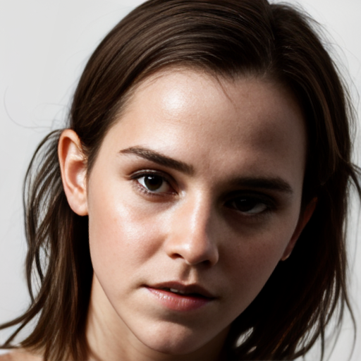 Emma Watson shot in the forehead