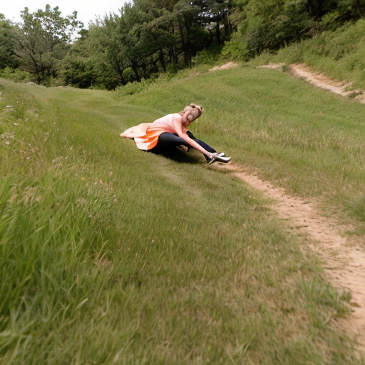 Peach rolling down a    Hill