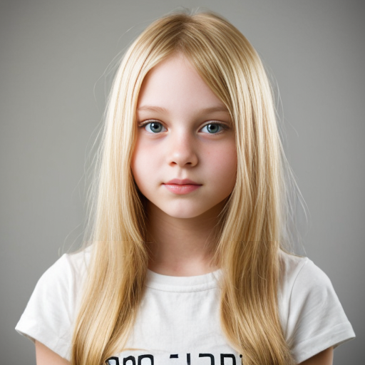 a girl with blond hair that is around 14years old
