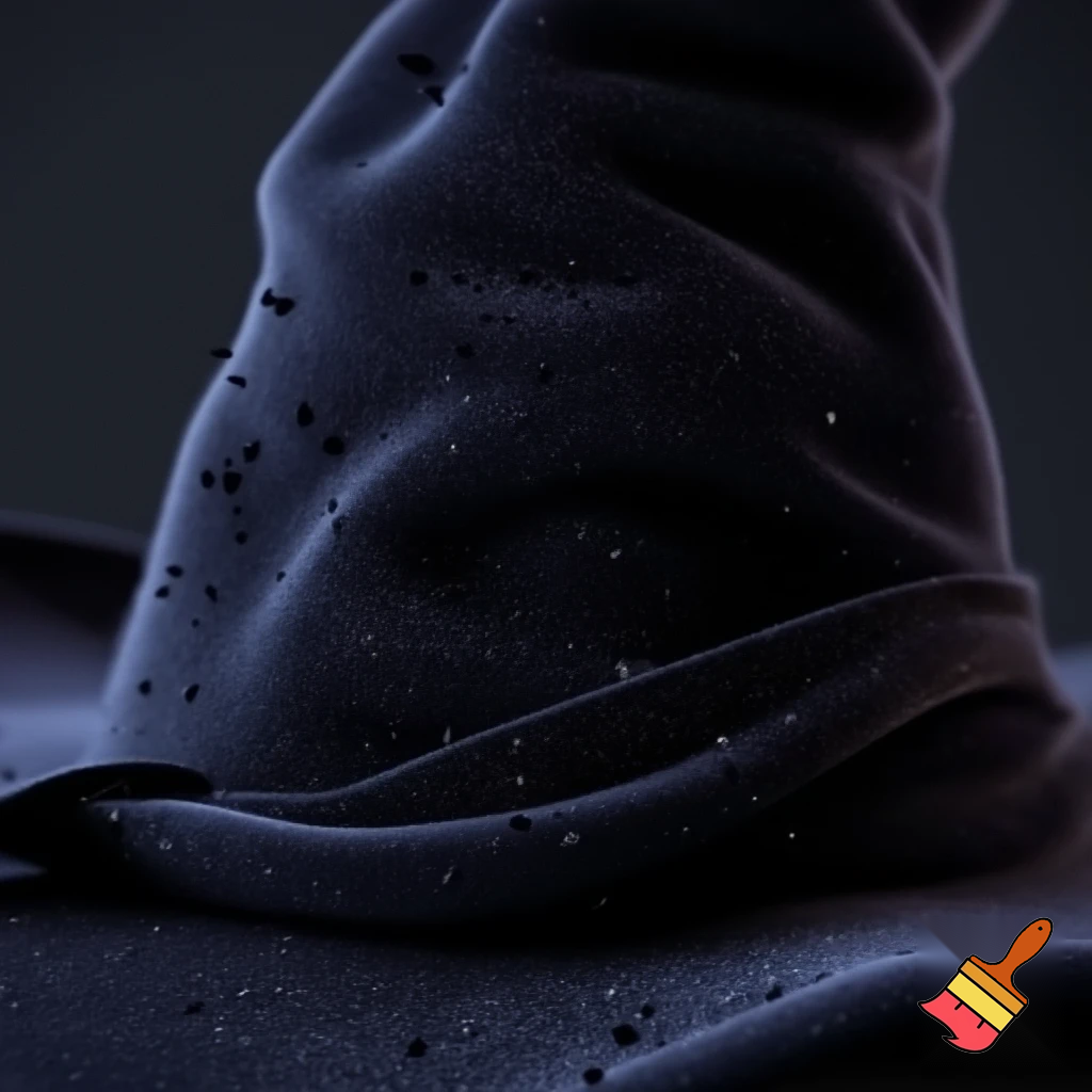 Velvet witches hat, witches hat, dark velvet witches hat and black glitter a fabric and velvet